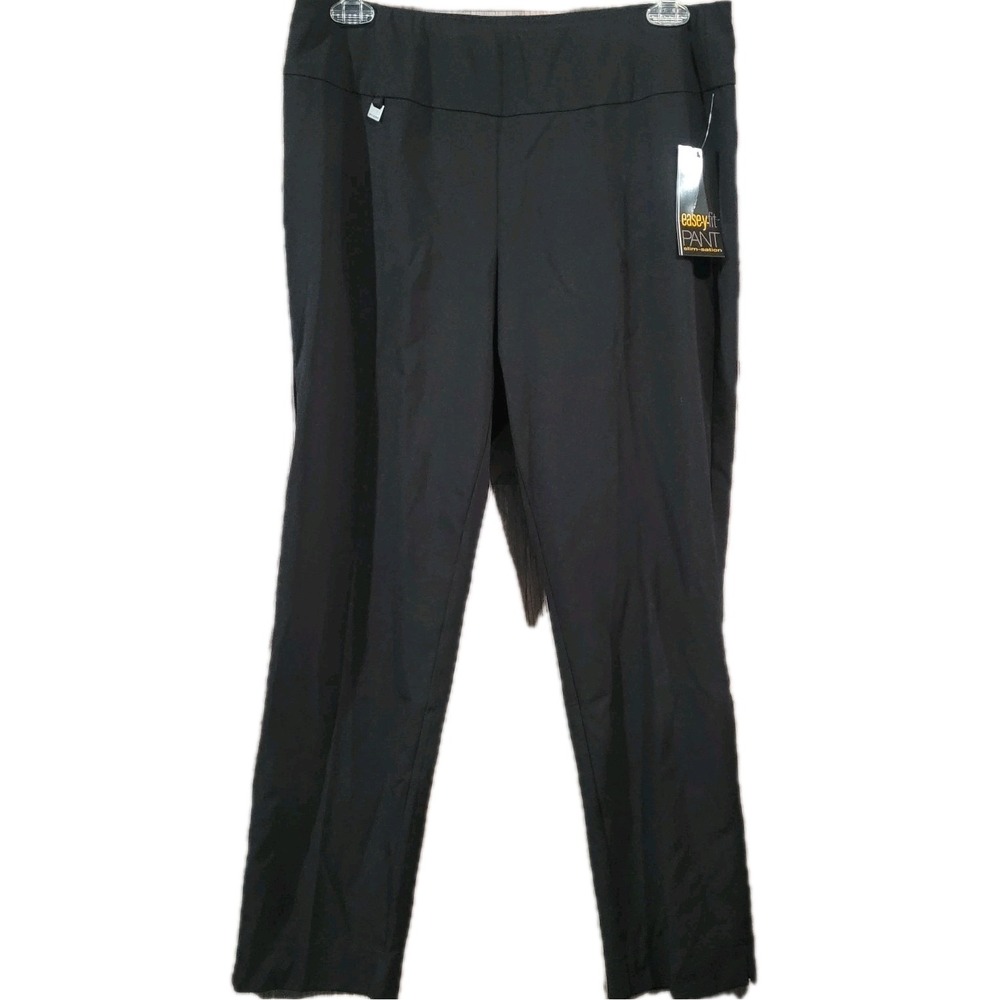 Slim-Sation Ease-y-Fit Ankle Pant 14 x 29 Black Pull On Elastic Waist Career